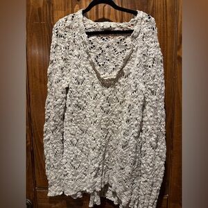 Vintage Lucky Brand Cream V-Neck Sweater